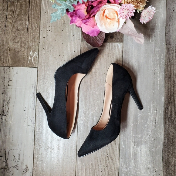 Oripalla Pointed Toe Black High Heels Women's Size 8 EUC - Picture 8 of 16